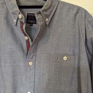 Men's Blue button down shirt with pen pocket from Goodale in medium